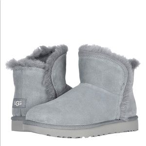 NIB UGG Classic Mini Fluff High Low Size 5 Geyser